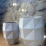 Diamond Cut Ceramic Pot