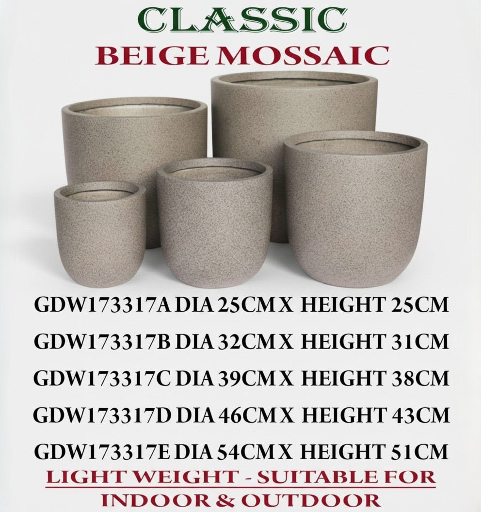 506F19C5-0902-46D0-A5A0-BB980FE301AC.jpg Fiber Pot Classic Beige Lifetime Warranty - Image 1