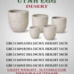 Fiber Pot Beige Egg