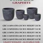 Fiber Pot Grey Graphite