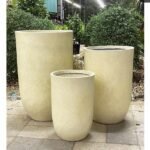 Beige Fiber Pot Medium