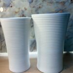 Minimalist Wave White Ceramic Pot in UAE