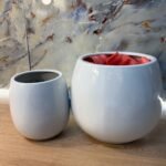 Round White Ceramic Pot in UAE