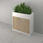 Office Cabinet White L100xW40xH100 - Image 2